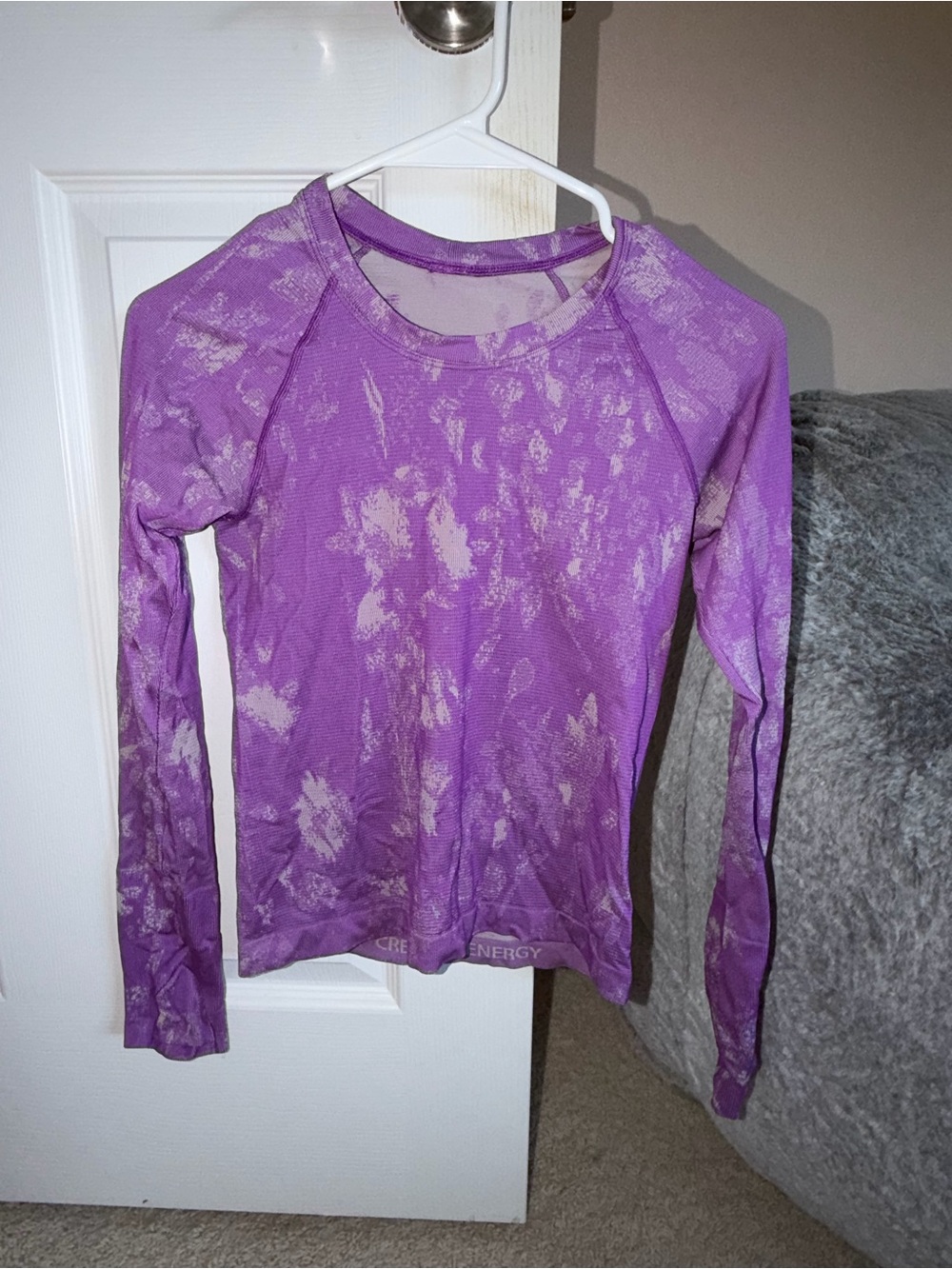 lululemon athletica Purple Tie-Dye Long Sleeve Performance Top